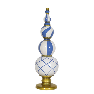Finial Ornament Blue/white