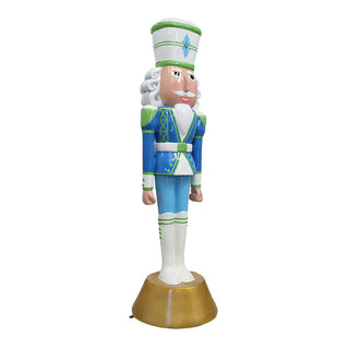 American Christmas Nutcracker 9ft. White Blue