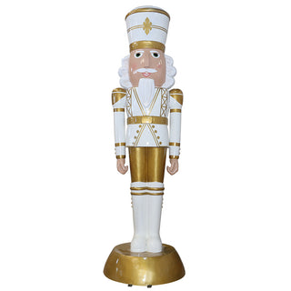 American Christmas Nutcracker 9ft. - White & Gold