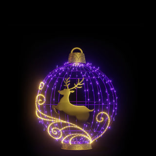 Christmas Ball "reindeer" (purple)