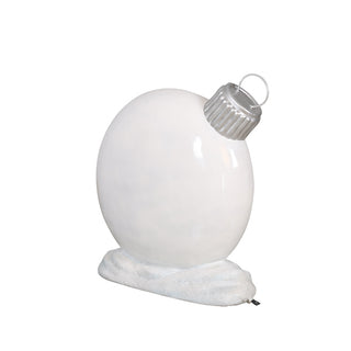 WHITE FLAT ORNAMENT
