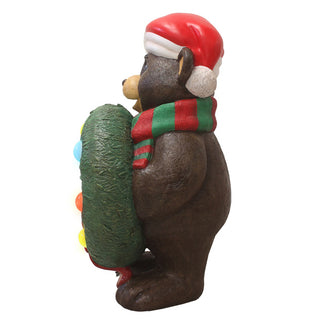 Christmas Teddy Bear With Wreath