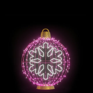 Christmas Ball "snowflake" (pink)