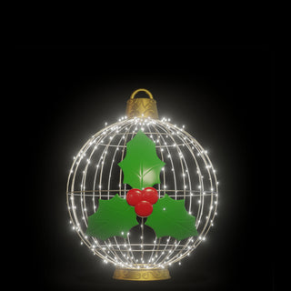 Christmas Ball "mistletoe" (white)
