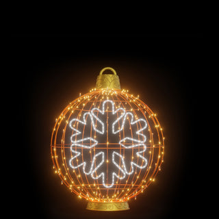 Christmas Ball "snowflake" (orange)