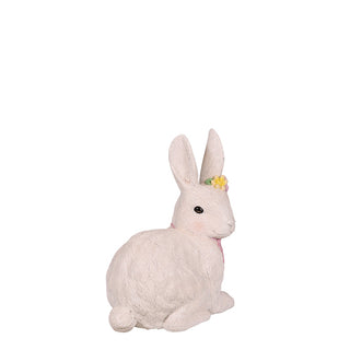 WHITE BUNNY LAYING
